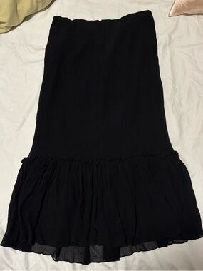 Cynthia Howie Maggy Boutique Black Silk Skirt
